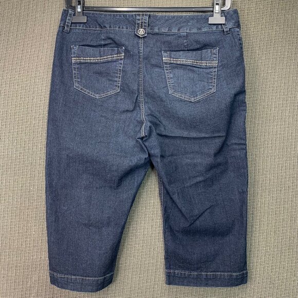 Sonoma Life + Style Womens Size 16 Blue Modern Capri Denim - Picture 2 of 10